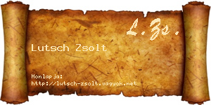 Lutsch Zsolt névjegykártya
